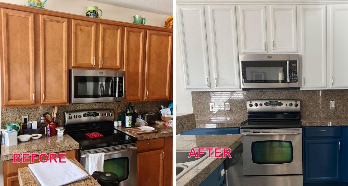 before and after kitchen cabinets